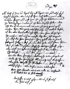 मोजार्ट से अपने पिता को पत्र, 5 अप्रैल 1778 (कागज पर कलम और स्याही)